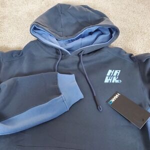 Tony Hawk Pullover Hoodie Men's Size Medium Heavyweight Fleece Gray & Blue